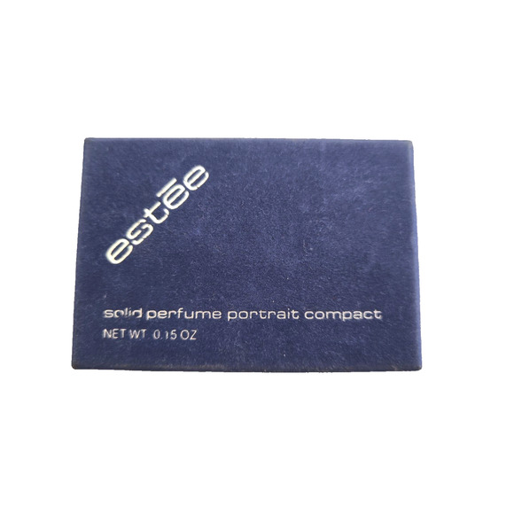 Estee Lauder Cobalt Blue Gilt Enamel Solid Perfume Portrait Compact Box Vintage - Picture 6 of 9